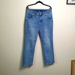 HUDSON DOUBLE BUTTON Straight Jeans SIZE 12 EUC